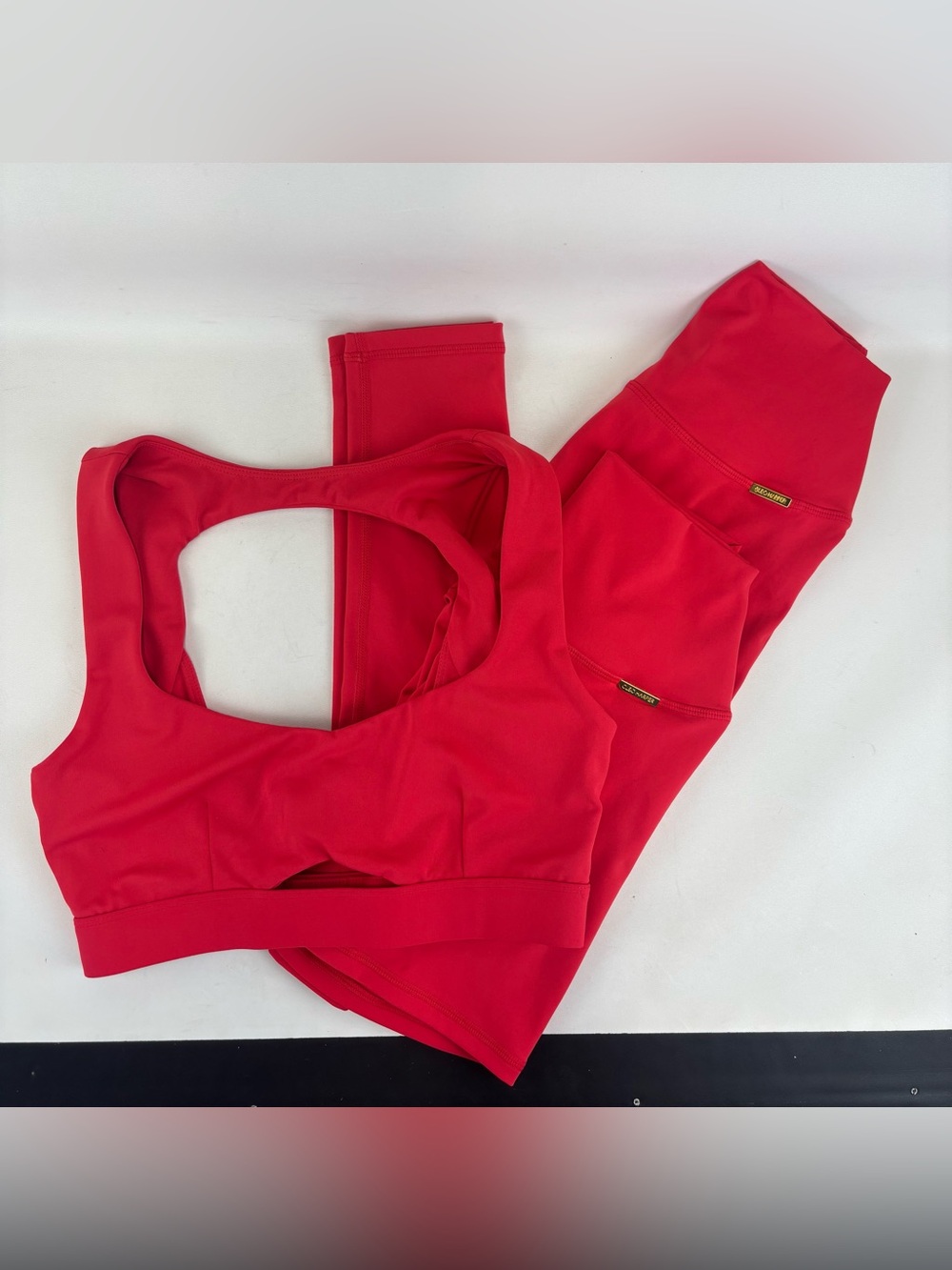 CLEO HARPER Set Leggings Shorts and Matching Sports Bra Size XS